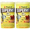 Tropical SUPERVIT 500ml / 100g - Mangime di Base per Tutti i Pesci d'acquario, sotto Forma di Scaglie (Confezione da 2)