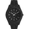 Timex Orologio da uomo Trend da 42 mm, cinturino ecologico nero, quadrante nero, cassa nera TW2V77000