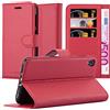 Cadorabo Custodia Libro per Asus ZenFone LIVE / 3 GO in ROSSO CARMINIO - con Vani di Carte, Funzione Stand e Chiusura Magnetica - Portafoglio Cover Case Wallet Book Etui Protezione