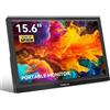 Thinlerain Monitor portatile 15,6 pollici 1920 x 1080 FHD Portatile Gaming Monitor HDMI Tipo-C Porte USB-C per PC, laptop, Raspberry Pi, Xbox, PS4, altoparlante integrato