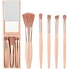 Auiremrti Set di 5 pennelli da trucco, professionale con pennello a specchio, set di pennelli per trucco, fondotinta, ombretto (albicocca)