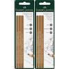 Faber-Castell 119999 - Matita di carbone Pitt, 3 pezzi (Confezione da 2)