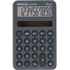 MAUL Calcolatrice Eco MD 1 | Calcolatrice solare con 10 cifre e 5 funzioni | Calcolatrice in 60% plastica riciclata | Calcolatrice da tavolo per ufficio, scuola | Premio angelo blu | Grigio
