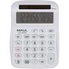 MAUL Calcolatrice Eco MJ 555 | Calcolatrice solare con display a 10 cifre | Calcolatrice sostenibile in plastica riciclata | Funzioni standard | Angelo blu/uz116 | Bianco