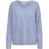 ONLY Camicia a Manica Lunga in Maglia per Donna Maglione in Lana Caldo Maglia di Base Maglia Lunga Maglia a Costine Collo a V V-Neck ONLCAMILLA, Colore:Rosa-2, Taglia:M