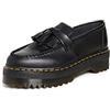 Dr. Martens DR MARTENS Adrian Quad, Mocassino Unisex-Adulto, Black Smooth, 36 EU