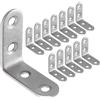 ASelected 50 Pezzi Staffe Angolari Inox 40 x 40 x 16 mm, Squadretta Metallo e Squadra Angolare per Angolare Mobili, Staffe per Legno e Staffa Rinforzo
