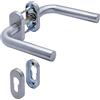 APECS Maniglie ovali in acciaio inossidabile per cancelli da giardino, porte d'ingresso e porte a profilo, Manigliatura cilindro profilato Modello L H-0901+PZ