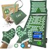 Caspor Set di tappetini per agopressione con cuscino, borsa, guanti da massaggio in lino con fibre di cocco, tappetino per agopuntura opaco per aiutare in caso di tensioni, mal di schiena Caspor®