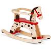 Janod - Cavallo a Dondolo in Legno Caramello - Giocattolo Primo Anno - Apprendimento Equilibrio - A Partire dall'anno, J05984, Marrone e Rosso