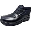 Evoga Scarpe stivaletti uomo invernali Chelsea termiche con pelliccia interna (Nero #A2, Sistema Taglie Calzature EU, Adulto, Uomo, Numero, Media, 41)