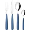 Guzzini - Set 24 posate in acciaio inossidabile, bianco, POP (blu navy)