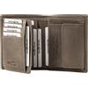 Matador Marca Porta Foglio da Uomo #VIGO con Elegante Scatola Regalo, Lusso Portafoglio RFID Uomo, Grande Portamonete con Molti Scomparti per Carte in Grigio