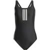 Adidas Donna 3 Stripes Rubber Graphic Swimsuit, Black, 34