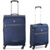 RONCATO SMILE 2.0 set valigie trolley Media e Cabina, con sistema di chiusura TSA - Blu Notte