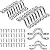 Prmape 20 Pezzi Cinghie a Occhiello in Acciaio Inox 304, Kayak Deck Loops, Pad Eye Straps Deck Loops, Occhiello Pad per Kayak Canoa Rigging Forniture Marine Hardware Barca(4MM/5MM)