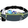 SLTAXAR Marsupio Running, Marsupi da Corsa Impermeabile, Marsupio Sportivo, Cintura da Corsa per Uomo e Donna, Marsupio Porta Cellulare, per Corsa Jogging Escursioni Fitness Ciclismo e Viaggi, Grigio