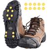 TRIWONDER Ramponcini da Neve e Ghiaccio Antiscivolo, 10/19 / 24 Denti Ramponi per Scarponi e Scarpe, per Trekking Alpionismo Esursioni Pesca, Uomo Donna e Bambino (#01 Nero - 10 Denti, S(34-37)