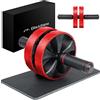 EliteAthlete Ruota Addominali - AB Roller - Perfetto per Fitness Home Gym - AB Wheel incl. tappetino imbottito