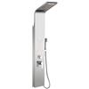 HUOLE Colonna doccia idromassaggio spazzolata,Pannello Doccia Miscelatore 3 Funzioni Colonna Doccia Set in 304 Inox Sistema Set Doccia con Soffione Fisso,Massaggi,Doccetta e Bocca Vasca(7 * 20 * 140 cm)