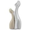 DRW Gatti Design Moderno Ceramica Set di 2 Figure 10x7x32 cm Grande