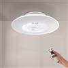 M mimotec - Withline Ventilatore da soffitto a LED con luce e telecomando, basso consumo, motore AC, 3 velocità, 5 pale, con APP