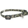 Pet Palace® MILITARY MOGGY collare di sicurezza verde mimetico con campana e simpatico giocattolo di erba gatta