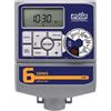 Aqua Control - Programmatore d'Irrigazione Automatica per Giardino con Trasformatore e Schermo LCD, Adatto per 6 Zone di Irrigazione