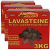 Favorit Unbekannt Favorit Roccia lavica Naturale 3050 per Il Gas e Griglie elettriche 3kg (Confezione da 3)