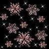 HERZWILD Decorazioni per albero di Natale con fiocchi di neve, 35 pezzi - cristallo acrilico trasparente fiocchi di neve decorazione albero di Natale (rosa)