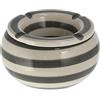 Cepewa Posacenere tempesta Cepewa Ø 13,5 cm posacenere vento a strisce grigio-bianche con coperchio (1x posacenere tempesta 13,5 cm)