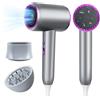 Aischens Asciugacapelli Professionale 2000W, Asciugatura Rapida con 3 Velocità e 2 Temperature (Aria/Fredda), Asciugacapelli Ionico con 1 Concentratore e Diffusore per Salone, Parrucchiere e Casa