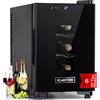 KLARSTEIN Cantinetta Vino, Cantinetta Vino Refrigerata a Zona Singola per Interno/Esterni, Frigo Bar, Cantina Vino con Vetrina, Mini Bar con Protezione UV, Frigo Vino Touch, 11-18°C, 6 Bottiglie