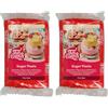 FunCakes Pasta di Zucchero Fire Red: facile da usare, liscia, flessibile, morbida e pieghevole, perfetta per decorare torte, halal, kosher e senza glutine. 250 gr (Confezione da 2)