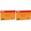 APLI 15005 - Funny Note Adesive, 125 x 75 mm, Blocco da 100 note autoadesive, colore: Arancione fluo (Confezione da 2)
