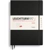 LEUCHTTURM1917 370730 agenda e taccuino settimanale Master (A4+) 2025, Nero, Inglese
