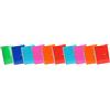 Enri 100430111 - Confezione da 10 Quaderni A5 (4° foglio/155 x 215 mm) a spirale con copertina morbida, griglia 3x3, 80 fogli, Colori casuali