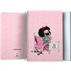Grafoplás - Taccuino con copertina in plastica, 80 fogli a quadretti 4 x 4 90 g, formato a libro, spirale, collezione design Mafalda Morning, certificato FSC, ideale come materiale scolastico