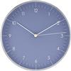 LUUK LIFESTYLE Orologio da Parete di Design Semplice con meccanismo al Quarzo Silenzioso, Decorazione per Soggiorno, Cucina, Ufficio, Regalo per trasloco, Blu e Argento