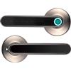 Leapiture Impronta digitale serratura maniglia della porta con tastiera keyless serratura biometrica smart usb ricarica serratura porta dell'hotel ufficio appartamento camera letto(Nero)