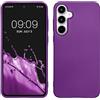 kwmobile Custodia Compatibile con Samsung Galaxy A55 5G Cover - Back Case Morbida - Protezione in Silicone TPU Effetto Metallizzato viola metallizzato