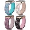 Fullmosa 4 Pezzi Cinturino Sport Compatibile con Apple Watch Cinturino 44mm 45mm 46mm 42mm 41mm 40mm 38mm Donna, Farfalla Cinturini Silicone di Ricambio per Apple Watch Serie 10 9 8 7 6 5 4 3 2 1 SE