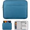 TiMOVO 9-11 Borsa per Tablet per iPad 11 Pollici A16 2025, iPad 10a Gen. 10.9, iPad 10.2, iPad Air 11/5a/4a Gen. 10.9, Galaxy Tab A9 Plus 11, Custodia per Il Trasporto con Tasca, Blu Pavone