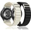 SOLOLUP Cinturino Nylon Alpine Loop per Samsung Galaxy Watch 7/6/5/4/FE 40mm 44mm/5 pro 45mm/6 Classic 43 47mm/4 classic 42 46mm,2 Pezzi 20mm one click keine Lücke braccialetto sportivo di ricambio Uomo Donna