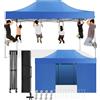 COBIZI Gazebo 3x4,5 Pieghevole Impermeabile con Parete Laterale,Gazebo Esterno Resistente,Tende per Gazebo,Tendone Padiglione Pop Up per Feste Campeggio (3 per 4,5m Blu)