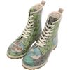 DOGO Women Vegan Leather Green Long Boots - Life Goes On Design