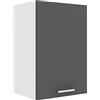 VCM Armadio da cucina sospeso | Dimensioni ca. 60 x 40 x 31 cm (altezza x larghezza x profondità) | Armadio sospeso con due scomparti | Mobili da cucina - Esilo bianco/antracite