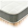 Starlight Beds Essentials Brick - Materasso ibrido a molle e memory foam, 150 x 200 x 20 cm, con elegante design grigio, rigidità morbida, profondità 20,3 cm