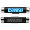 KIMISS Mini Orologio Auto, Termometro per Auto a Forma di Barile Display LCD Air Vent Clip Su LED Termometro Orologio Digitale