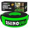 Rhino USA Cinghia di Traino Salvaguardia Alberi (7,6cm x 2,4m) 13.600kg | 13.600kg Resistenza Minima, Prolunga Verricello Rinforzata. Per Camion, UTV, ATV, Compatibile Jeep e Ford. Nero